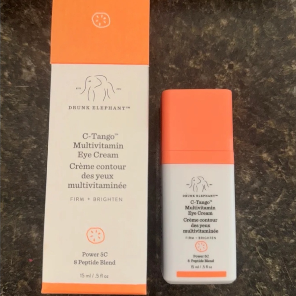 Drunk Elephant C-Tango Eye Cream - Orange and White